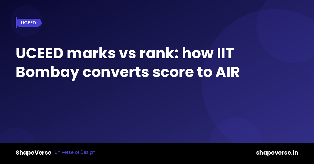 UCEED marks vs rank: how IIT Bombay converts your score into an All India Rank